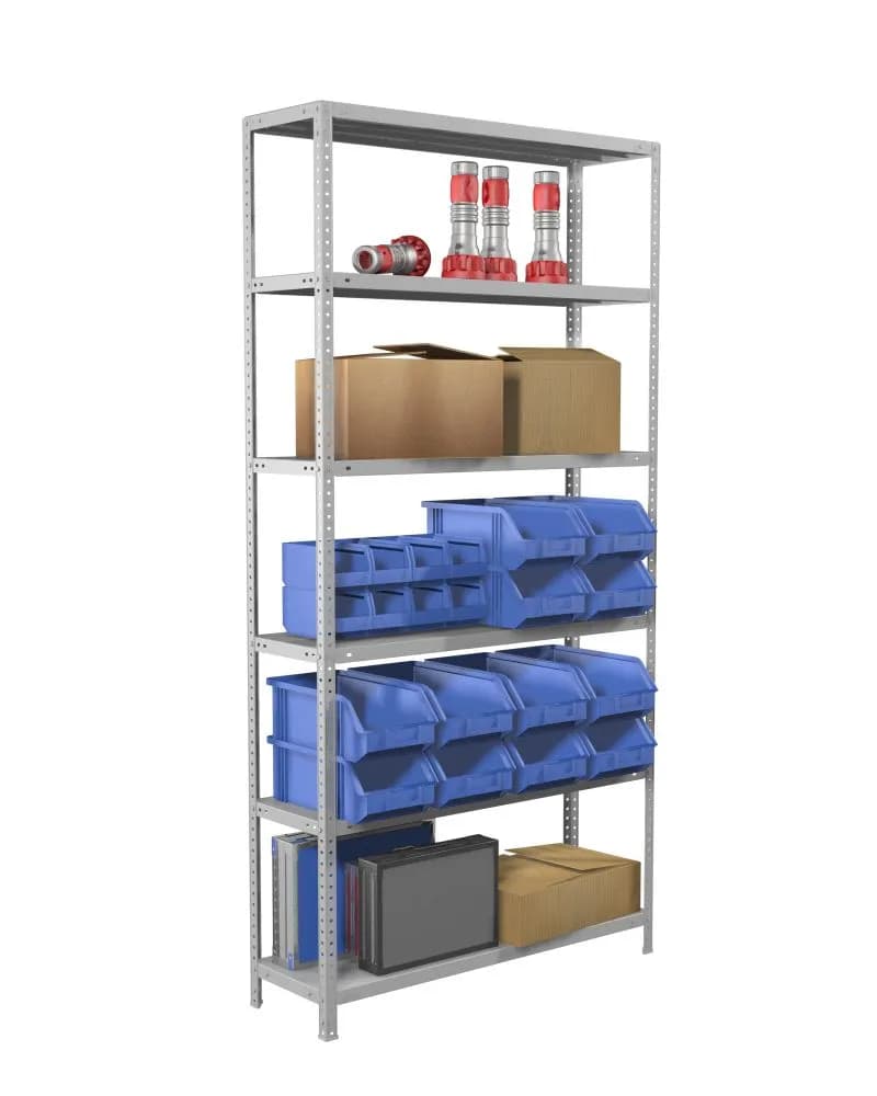 Металлический стеллаж Стеллаж MS Standart 6 полок 100x40x200