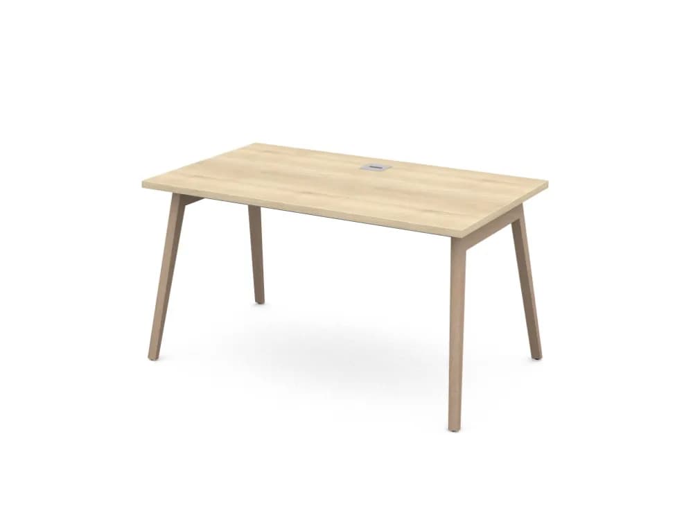 Стол для персонала Europe Wood - стол на A-каркасе с кабель-каналом 138x80x74,3