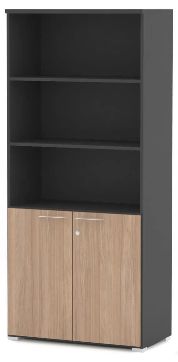 Folder Шкаф-стеллаж широкий с замком, ЛДСП, 80x42x176